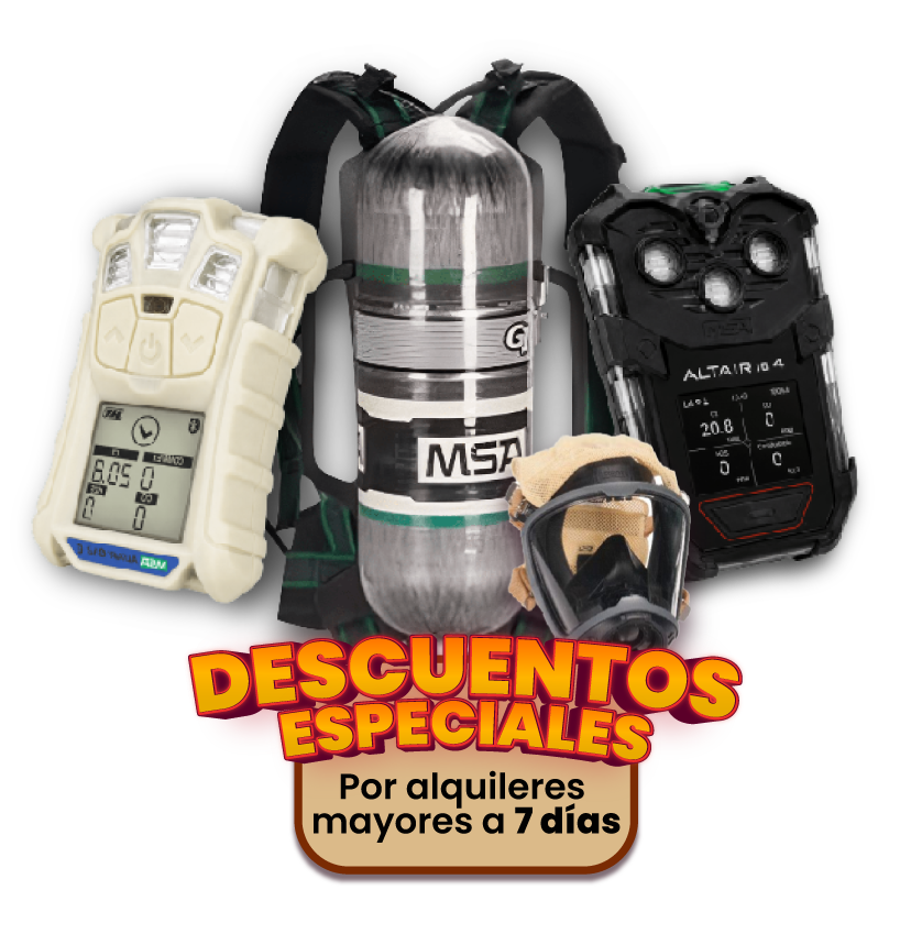 Detectores de gases y equipo SCBA MSA disponibles para alquiler